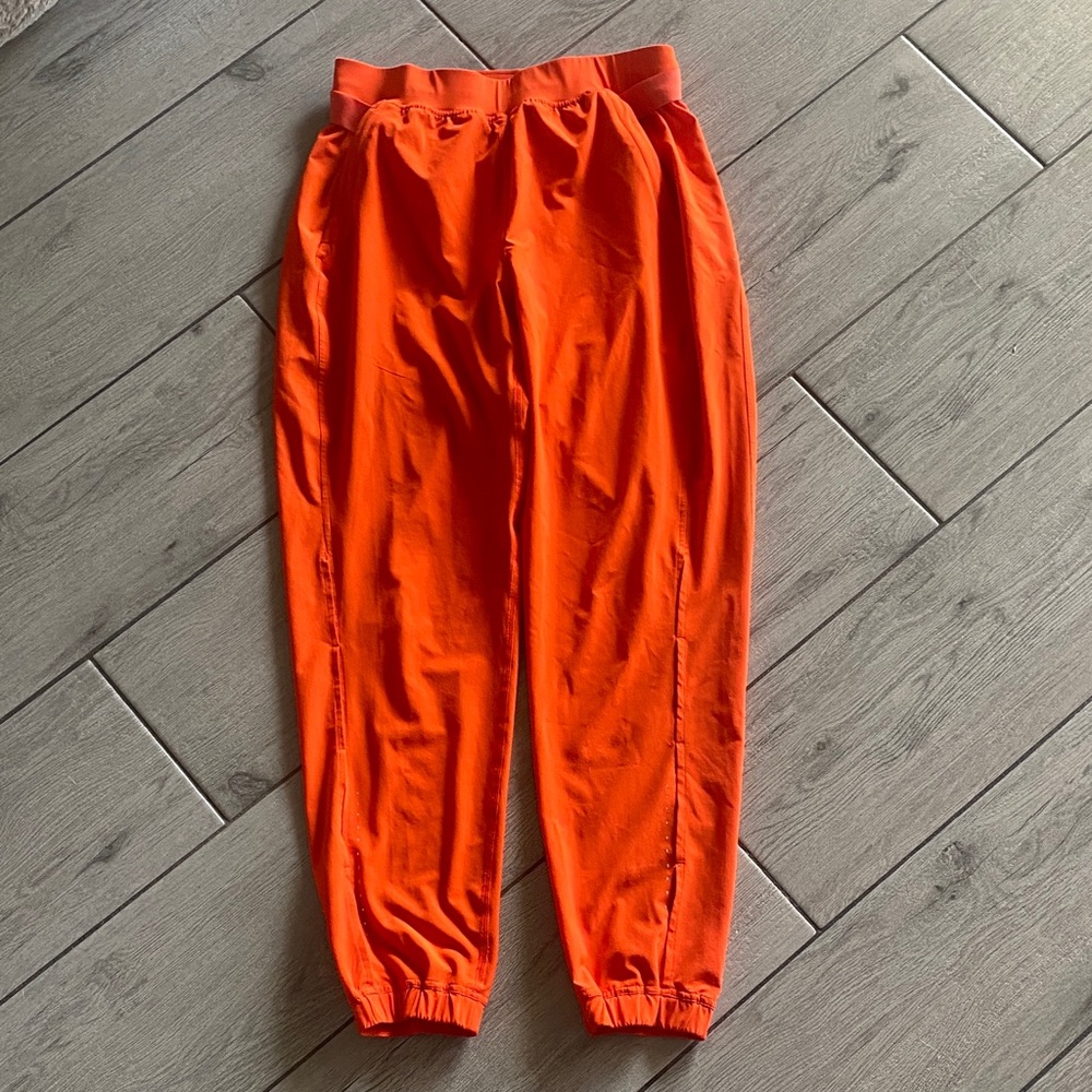 lululemon athletica Orange Elastic-Waist Track Joggers